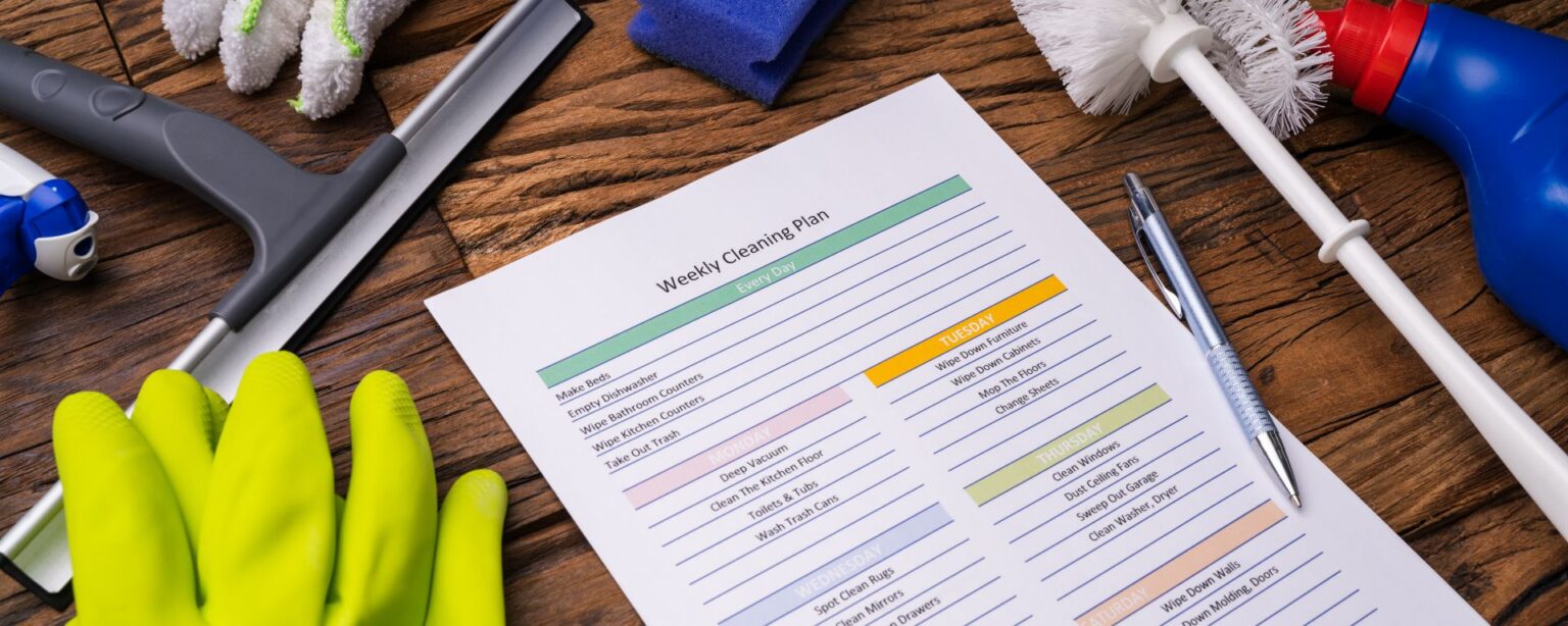 How To Create And Keep A House Cleaning Schedule To Keep A Spotless